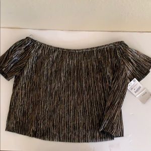 Zara off the shoulder women’s beaded top XS